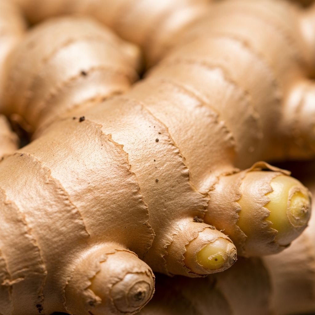 Fresh ginger root with texture